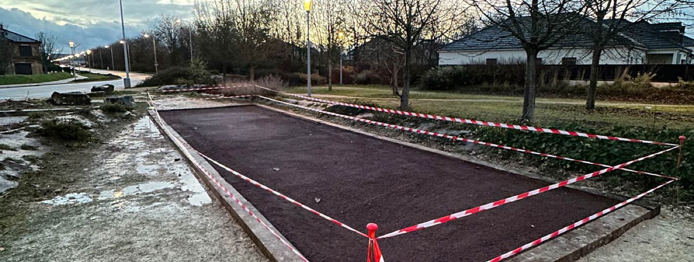 Aménagement d'un terrain de pétanque